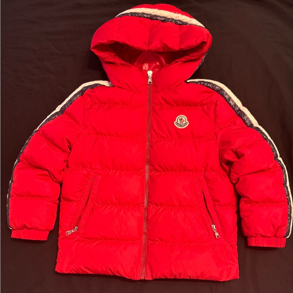 Moncler Enfant Kids Red Down Chrale Jacket